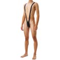 thumbnail image 3 of CHICTRY Maillot de Bain une Pièce String en V pour Hommes Noir m, 3 of 7