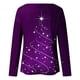 thumbnail image 5 of Camisas de Navidad Para Mujer Tops de Cuello Redondo Blusa de Manga Larga Con Estampado de Árbol de Moda Odeerbi  ODB194468, 5 of 5