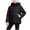 Black, variant on Xdegoge Quilted Jacket for Girls Boys Unisex Full Zip Stand Collar Hooded Jackets Casual Loose Puffer Coat Fall Winter Warm Padded Coats with Pockets Size 3-12