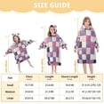 thumbnail image 4 of FORMRS Wearable Blanket Hoodie with Sleeves for Kids Cozy Flannel Sweatshirt, Pink and Purple Plaid Pattern, 4 of 7
