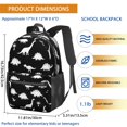 thumbnail image 3 of Dinosaur and Palm Black Pattern 17" School Backpacks for Teens,Waterproof Oxford Fabric,S-Shape Padded Straps for School,Travel,Hiking,Camping, 3 of 6