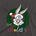 thumbnail image 2 of Looney Tunes Holiday Bunny Women's T Shirt, Charcoal, Medium, 2 of 6