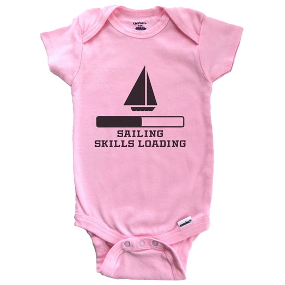 Sailing Skills Loading Funny Sailing Humor Baby Bodysuit (Pink), 0-3 Months