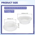 thumbnail image 2 of Round Air Vent 4" (102mm), ABS Vent Cover Louver Grille Vent for Bathroom Office Kitchen Bedroom, White, 2 Pack, 2 of 6