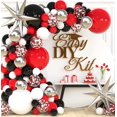 thumbnail image 1 of Kit de arco de globos SHERYL DECOR rojo, negro y blanco con globos, 1 of 8