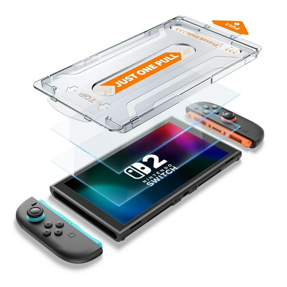 1 Pack Screen Protector Compatible with Nintendo Switch 2 (2025) 7.9 inch,Touch Sensitive, 9H Hardness Tempered Glass, Scratch and Crack Resistant, Bubble Free
