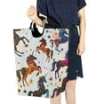 thumbnail image 4 of Yayeee Freestanding Laundry Hamper with Handle Collapsible Large Storage Basket for Clothes, Rainbow Stars Pattern, 4 of 7