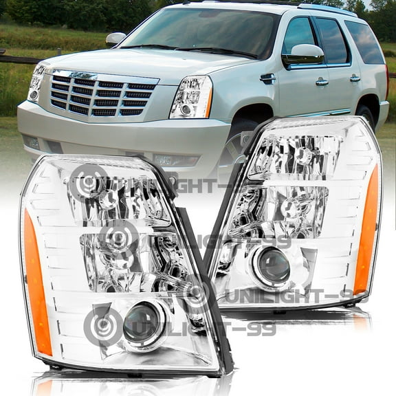 HID Projector Headlight For 2007-2014 Cadillac Escalade Headlamps LH RH 07-14