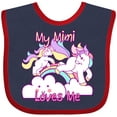thumbnail image 3 of Inktastic My Mimi Loves Me Unicorn Girls Baby Bib, 3 of 4