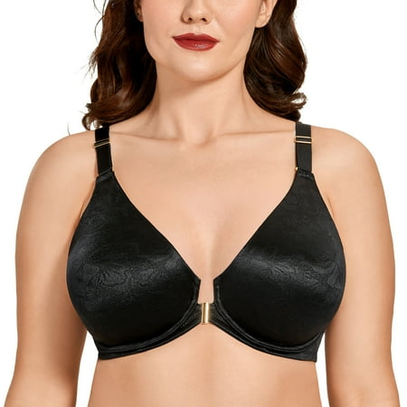 

AISILIN Women s Front Closure Racerback Full Coverage Underwire Plus Size Bra