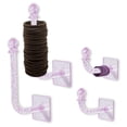 thumbnail image 1 of Soporte para diadema de 4 Uds., almacenamiento de accesorios para el cabello para niñas, soporte adhesivo acrílico transparente con purpurina, 1 of 5