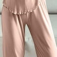 thumbnail image 5 of ABATAB Womens Capri Pajama Pants Ultra-Soft Baggy Comfy Sleepwear Wide Leg Pure Color Elastic Waisted Casual Pj Bottom, 5 of 6