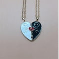 thumbnail image 4 of HOOUN 2 Pcs Broken Heart Best Friend Stick Man Pendant Friendship Necklace Chain Gift, 4 of 4
