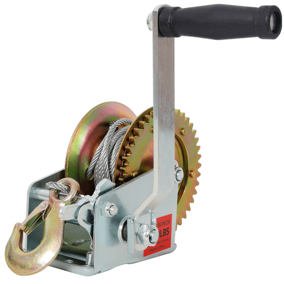 Hand Winch 1200LBS 32.8FT Cable Galvanized Two-Way Ratchet
