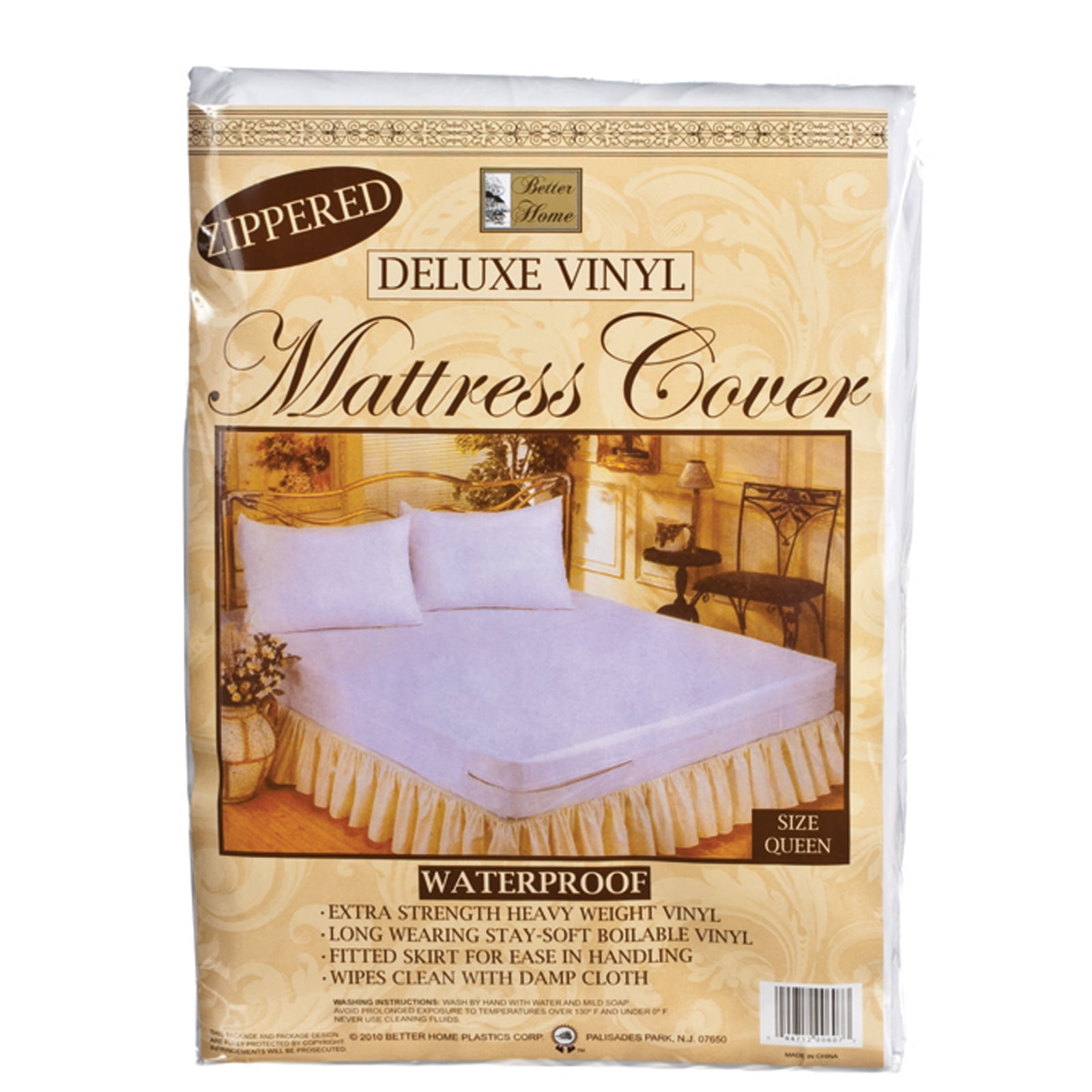 Vinyl Mattress Cover Zippered Queen, Vinyl, Queen 1 Pkg
