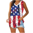thumbnail image 6 of Moxiu Fourth of July Tank Tops for Women Patriotic American Flag Independence Day Sleeveless Top 4th July Curvy Tunic Blouses Red,XXL, 6 of 7