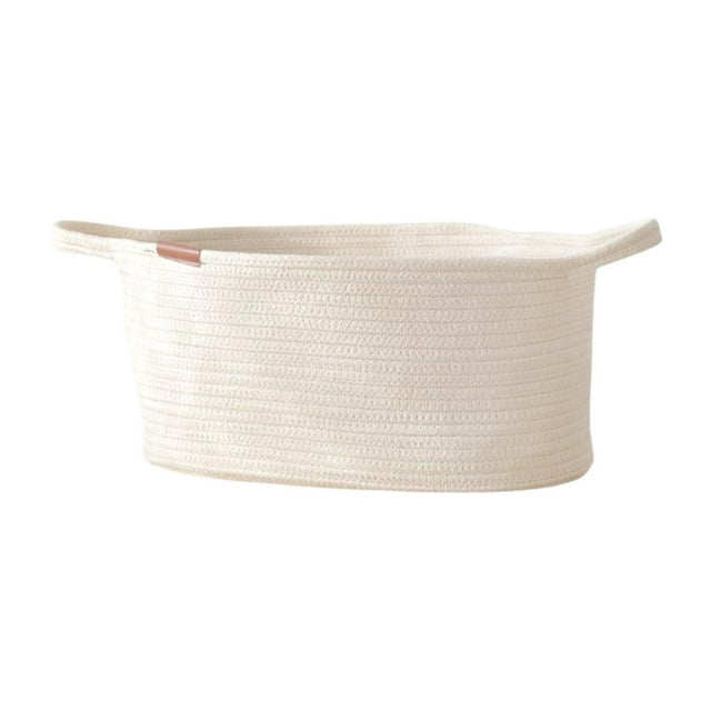 Cesta tejida de cuerda de algodón Cesta de almacenamiento de cuerda tejida Contenedor de juguetes para perros y gatos Nórdico Simple L