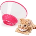 thumbnail image 1 of Collar de perro ajustable con cono para mascotas, collar acolchado transparente con borde suave transpirable, cono de plástico para cachorros que protege la recuperación de la cirugía del cuello,, 1 of 6