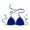 Blue, variant on Knitted Seashell Triangle Halter Bralette for Women Sexy Crochet Bikini Top Swimsuit