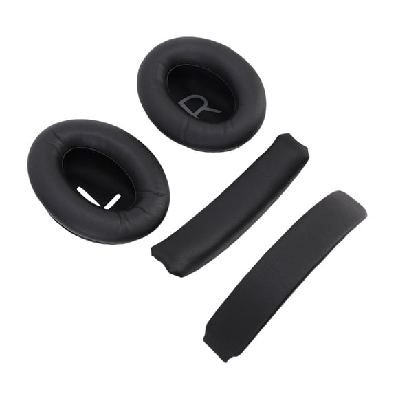 Suodoka Replacement Earpads for Bose QuietComfort 45 QC45 SC SE Wireless Headphones, Protein Leather Ear Cushions and Headband Pad Kit, Black (7.08 inches / 18 cm)