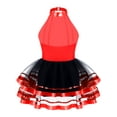 thumbnail image 2 of inhzoy Robe de Danse Ballet en Tulle à Sequins pour Filles, Performance Jazz Latine, Rouge 16, 2 of 5
