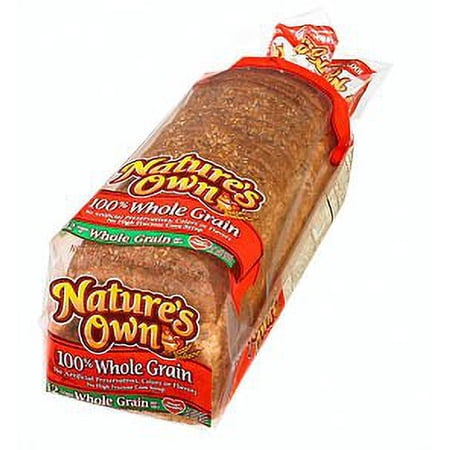 NATURES OWN WHOLE GRAIN BREAD 100% PER LOAF 20 OZ