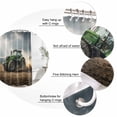 thumbnail image 3 of Farmhouse Tractor Bathroom Shower Curtains with 12 Hooks Polyester Waterproof Shower Curtain for Stalls and Bathtubs Farm Green Car Countryside Decorative Bathroom Privacy Curtain 72x84 Inches, 3 of 9