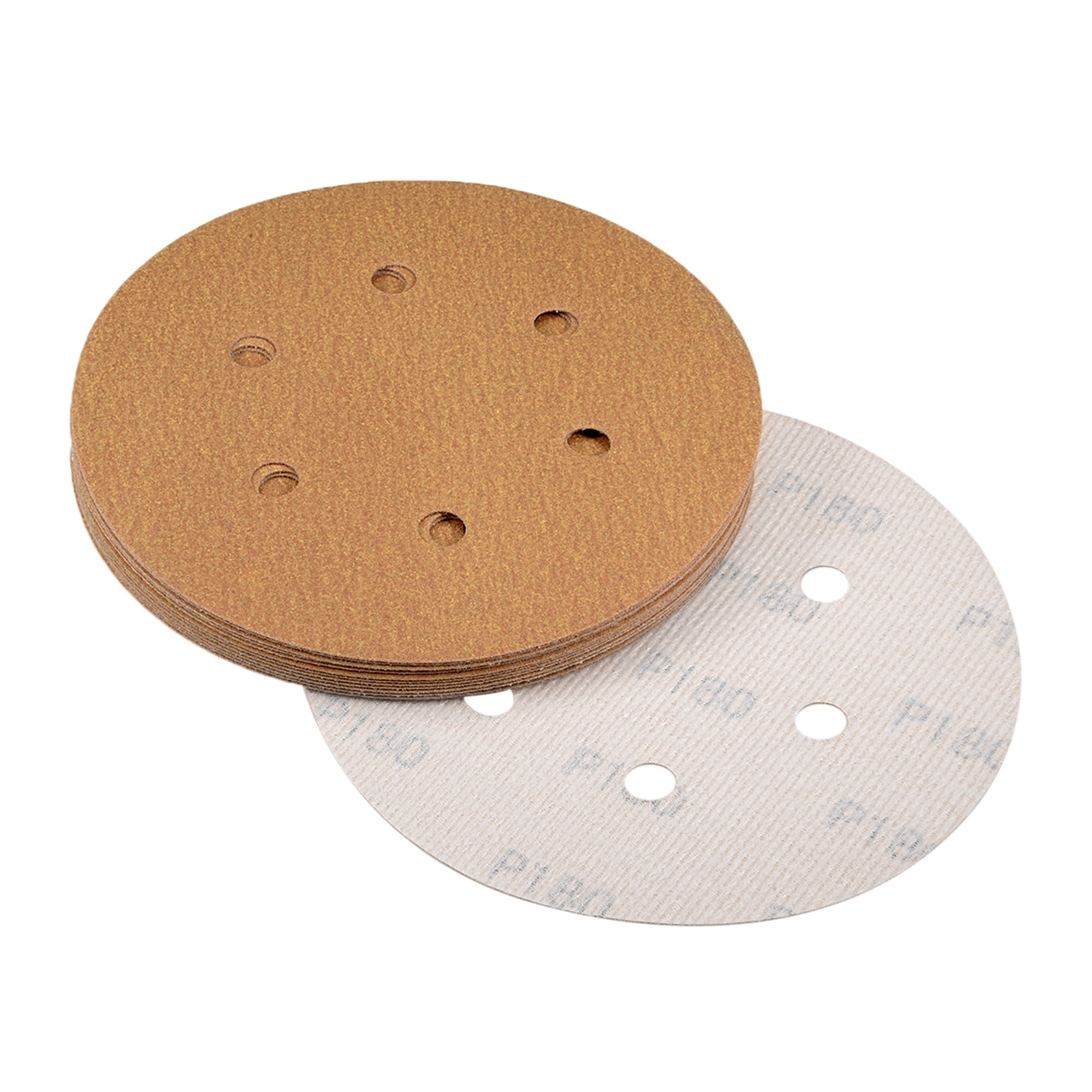 6inch Sanding Discs, 180Grits 6Holes Hook and Loop Wet Dry Sandpaper