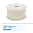 thumbnail image 2 of Uxcell Cotton Twill Tape 1/4" 50 Yards Cotton Ribbon Bias Binding Tape for Sewing Gift Wrapping Craft Beige, 2 of 4