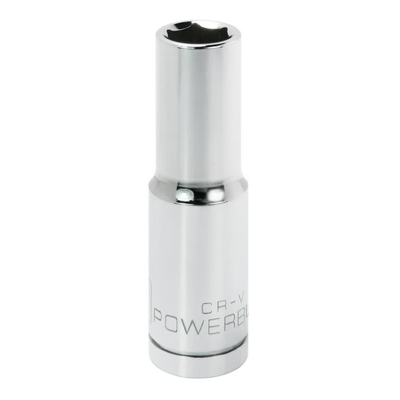 Powerbuilt 1/2 Inch Drive x 1/2 Inch 6 Point Deep Socket - 642344
