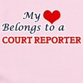 thumbnail image 2 of CafePress - My Heart Belongs To A Court Reporter Body Suit - Baby Light Bodysuit, Size Newborn - 24 Months, 2 of 4