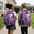 thumbnail image 2 of Jeiento Owl 17 Inch Lightweight School Bag Set for Boys Girls 4-Piece Lunch Bag Pencil Case Water Bottle Holder Purple Large Capacity Backpack for Kids Students, 2 of 7