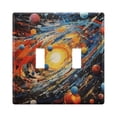 thumbnail image 2 of Dailycode Light Switch Plate Covers 3 Gang Wall Plate Plastics Outlet Covers for Kitchen Home Office Decor Abstract Solar System, 2 of 8