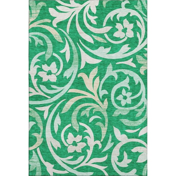 Dalyn Rugs Premium Machine Washable Mayfield AMF764 Green 5' x 7'6" Rug