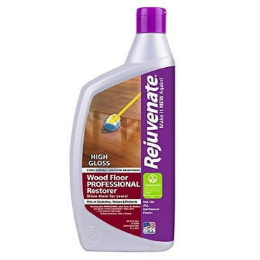 rejuvenate professional wood floor restorer with durable high gloss finish non-toxic easy mop on application - 32 ounces