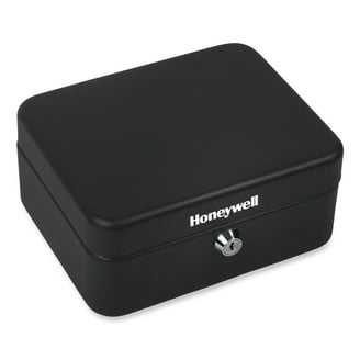 Honeywell Standard Security Steel Cash Box, Money Box with Key