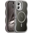 thumbnail image 1 of Magnetic for iPhone 17 Case, Compatible with MagSafe, 2025 Transparent Wave Frame Design Case Soft Edge Cover Cute Clear Matte Shockproof Protective Phone Case, 1 of 6