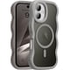 thumbnail image 1 of Funda magnética para iPhone 16, compatible con MagSafe, diseño de marco ondulado transparente 2025, funda protectora de borde suave, bonita, transparente, mate, a prueba de golpes, 1 of 6