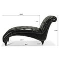 thumbnail image 4 of Miniyam 65.35" Tufted Armless Chaise Lounge, Black, 4 of 8
