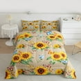 thumbnail image 3 of Manfei Vibrant Sunflower Bedding Comforter Set, Dreamy Cartoon Butterfly Twin Comforter Sets, Countryside Theme Reversible Bedding Set, Breathable Home Decor, 2pcs, 3 of 9