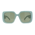 thumbnail image 1 of Womens Mod Large Rectangle Butterfly Chic 90s Designer Sunglasses Mint Green, 1 of 4