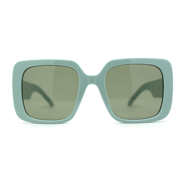 Womens Mod Large Rectangle Butterfly Chic 90s Designer Sunglasses