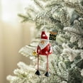 thumbnail image 6 of Iumwxz 3D Iron Christmas Ornaments Set Santa Snowman Star Tree Hanging Decorations 4.72 Inch Metal Holiday Pendants for Christmas Tree Home Festive Decor, 6 of 6