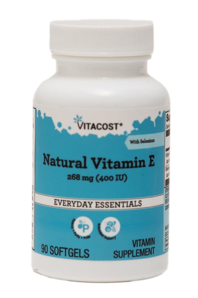 Natural Vitamin E with Selenium 268 mg (400 IU) 90 Softgels