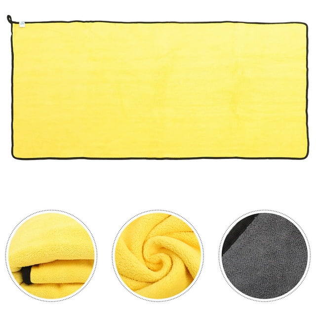 OULII Microfiber Dog Towel Yellow Pet Bath Towel for Drying Dogs Quick Absorbent and Soft