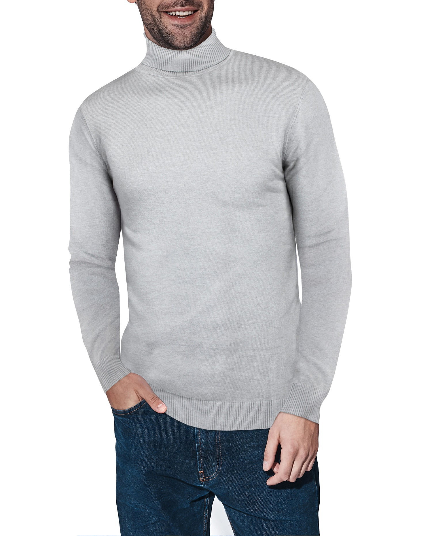 Slim Fit Pullover with Roll Collar X RAY Turtleneck & Mock Neck Sweater for Men Regular and Big & Tall Sizes