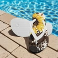 thumbnail image 3 of POLERO Girls Boys Flip Flops Sandals Kids Water Shoes - Sunflower Cow Print - Thong Beach Slides Summer Slip-on Quick Dry Toddler Little Kid Size 1, 3 of 7