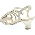 thumbnail image 3 of Soda Girls Girly-2 Metallic Glitter Open Toe Bow Slingback Small Block Heel Sandals, 3 of 7