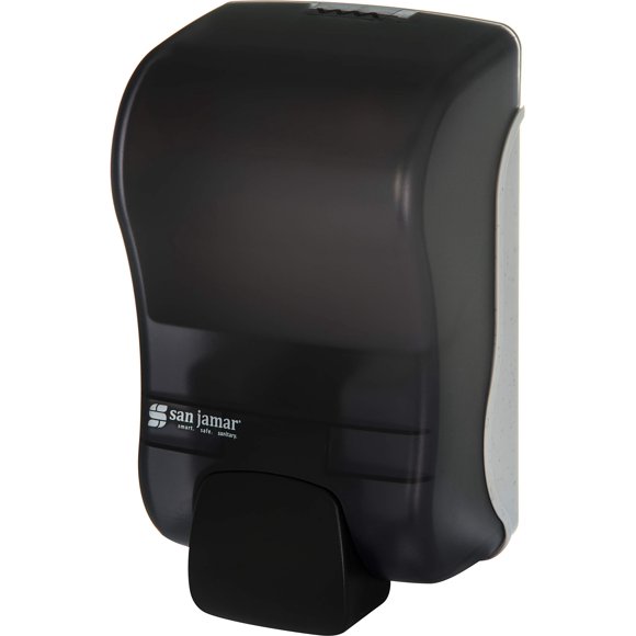 San Jamar Rely Dispensador De Jabón Manual De Plástico Dispensador De Desinfectante De Manos Con Compatibilidad Universal Para El Hogar Baño Cocina Restaurantes 900 Ml Negro Perla