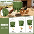 thumbnail image 6 of Metal Chicken Feeder No Waste, 20 Lbs Large Automatic Chicken Feeder with 12 Ports, Adjustable Height Poultry Feeder with Lid & Handle, Rat Proof Rust Proof Feed Box for Poultry & Backyard Chickens, 6 of 7